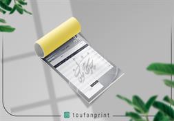 فاکتور دو برگی / تک رنگ مشکی / کاربن دار