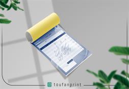 فاکتور دو برگی / تک رنگ سورمه ای / کاربن دار